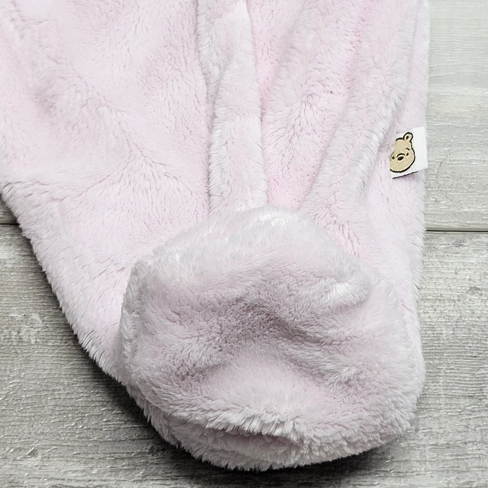 Disney Winnie Pooh & Piglet Pink Plush Snow Suit Bunting Girls 3 Months Fleece